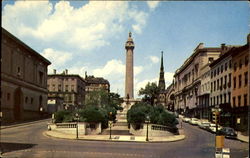 Washington Monument And Mt. Vernon Place Postcard