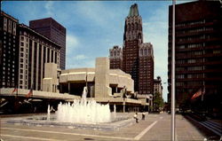 Fountain And Theatre Baltimore, MD Postcard Postcard