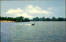 Water Skiing On Silver Lake Postcard
