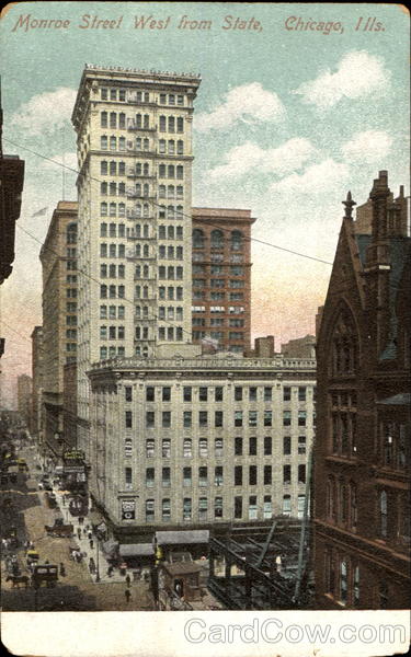 Monroe Street West From State Chicago Illinois
