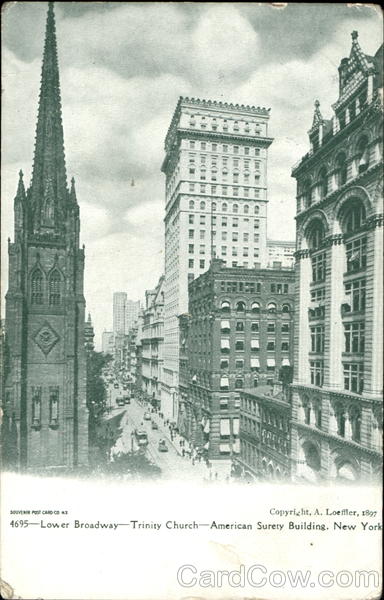 Lower Broadway Trinity Church New York