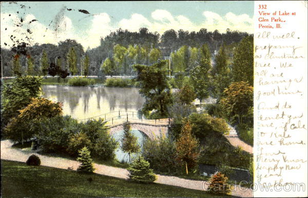 View Of Lake, Glen Park Peoria Illinois