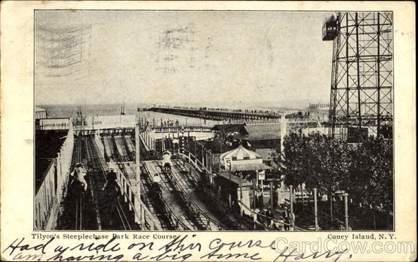 Tilyou's Steeplechase Park Race Course Coney Island New York