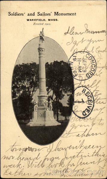 Soldiers And Sailors Monument Wakefield Massachusetts