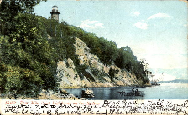 Four Mile Point Lighthouse On The Hudson Coxsackie New York