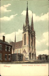 German Catholic St. Paul's Church Postcard
