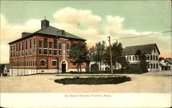 St. Mary's Church Franklin, MA Postcard Postcard