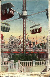 Aerial Swing Luna Park Postcard