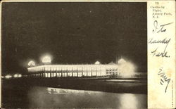 Casino By Night Asbury Park, NJ Postcard Postcard
