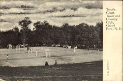 Tennis Court Town And Country Club Postcard