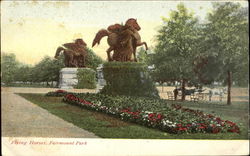 Flying Horses, Fairmount Park Postcard