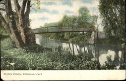 Trolley Bridge, Fairmount Park Philadelphia, PA Postcard Postcard