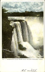 Horseshoe Falls From Goat Island Niagara Falls, NY Postcard Postcard