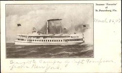 Steamer Favorite Of St. Petersburg Postcard