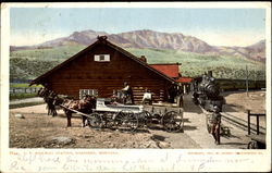 U. P. Railway Station Gardiner, MT Postcard Postcard