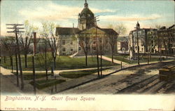 Court House Square Binghamton, NY Postcard Postcard