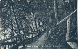 River Path Willimantic, CT Postcard Postcard