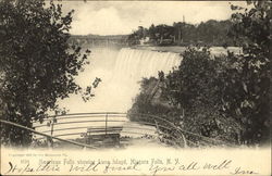 American Falls Showing Luna Island Postcard