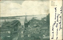 Norfolk Harbor Virginia Postcard Postcard