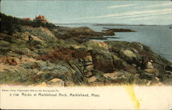 Rocks At Marblehead Neck Postcard