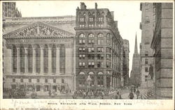 Stock Exchange And Wall Street Postcard