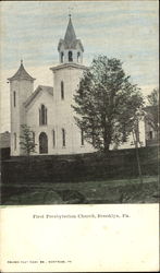 First Presbyterian Church Brooklyn, PA Postcard Postcard