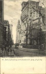 Foot Of Broadway With Standard Oil Bldg Postcard