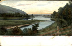 Chemung River Athens, PA Postcard Postcard