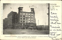 Monadonack Building, Corner Third And market Streets Postcard