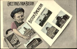 Greetings From Boston Massachusetts Postcard Postcard