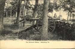 The Whitworth Battery Gettysburg, PA Postcard Postcard