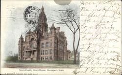 Scott County Court House Davenport, IA Postcard Postcard