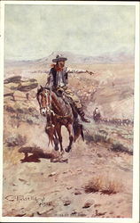 Boss Of The Herd Cowboy Western Postcard Postcard