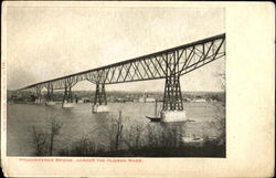 Poughkeepsie Bridge Across The Hudson River New York Postcard Postcard