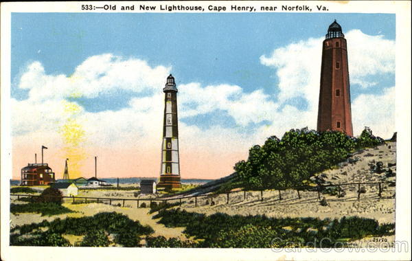 Old And New Lighthouse Norfolk Virginia