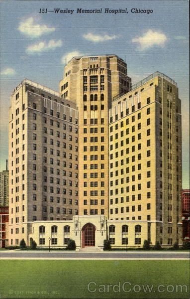 Wesley Memorial Hospital, 250 E. Superior St Chicago Illinois