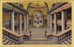Corridor And Main Stairways Postcard