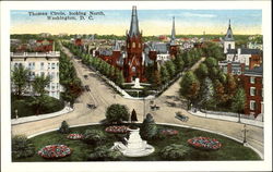 Thomas Circle Looking North Postcard