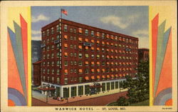 Warwick Hotel, 15th and Locust St St. Louis, MO Postcard Postcard