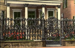 Ornamental Iron Fence Postcard