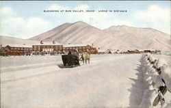 Sleighing At Sun Valley Postcard