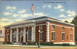 U. S. Post Office Laurens, SC Postcard Postcard