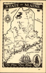 State Of Maine Postcard Postcard