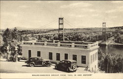 Waldo-Hancock Bridge From "Sail In And Anchor" Prospect, ME Postcard Postcard