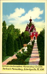 Serbian Monastery Postcard