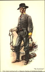 The Cavalryman Military Postcard Postcard