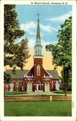 St. Mary's Church Claremont, NH Postcard Postcard