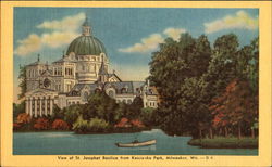 View Of St. Josephat Basilica From Kosciusko Park Postcard