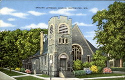 English Lutheran Church Whitewater, WI Postcard Postcard