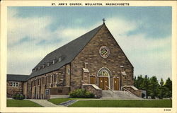 St. Ann's Church Wollaston, MA Postcard Postcard